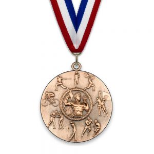 multideporte masculino rojo blanco azul bronce