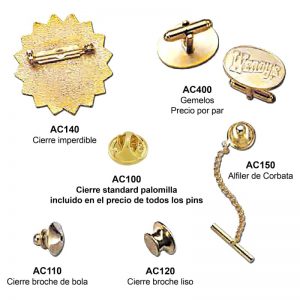 accesorios para pins personalizados