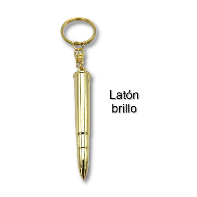 Llavero personalizado bala latón brillo llavero personalizado