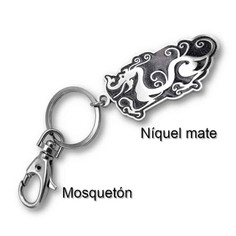 Llavero personalizado dragon esmalte niquel mate llaveros personalizados