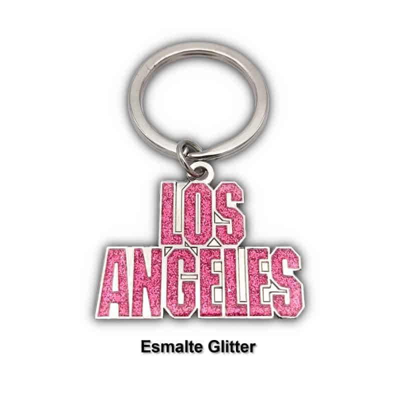 Llaveros personalizado los angeles glitter llaveros personalizados
