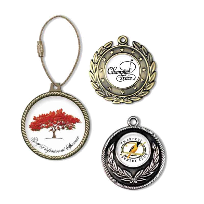 Bag tags crystal dome