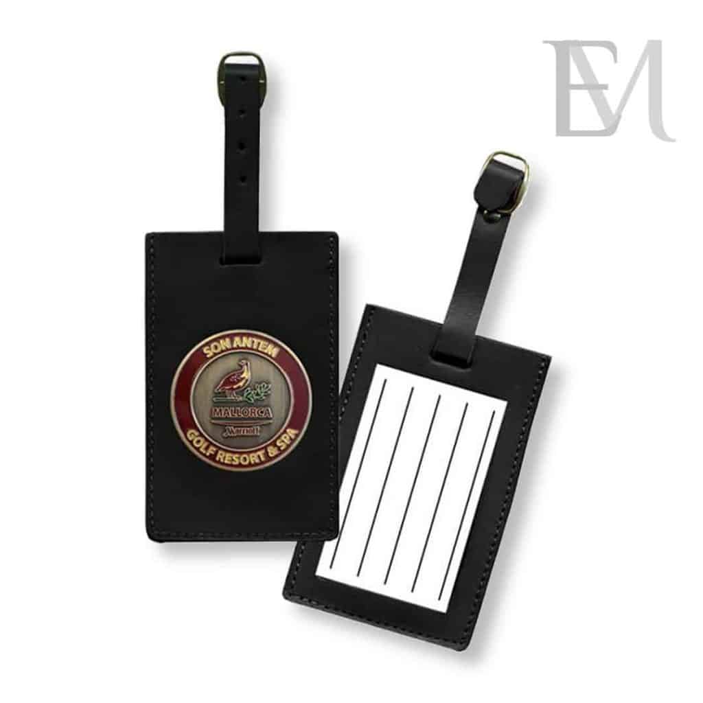 Portatarjetas para equipaje con medallón